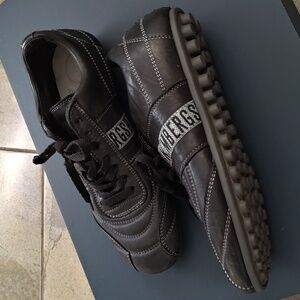 Bikkembergs Black Leather Sneakers - EU 38